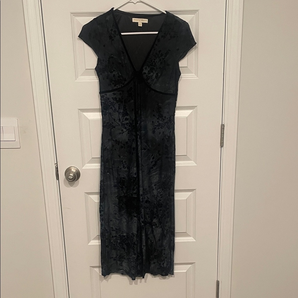 Elegant Black Floral Dress